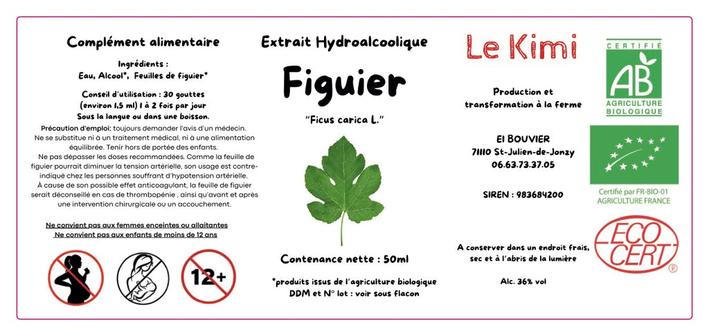 Extrait Hydroalcoolique de Feuilles de Figuier Bio*