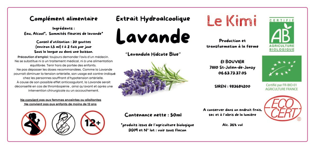 Extrait Hydroalcoolique de Lavande Bio*