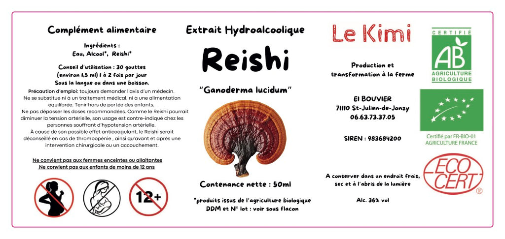 Extrait Hydroalcoolique de Reishi Bio*
