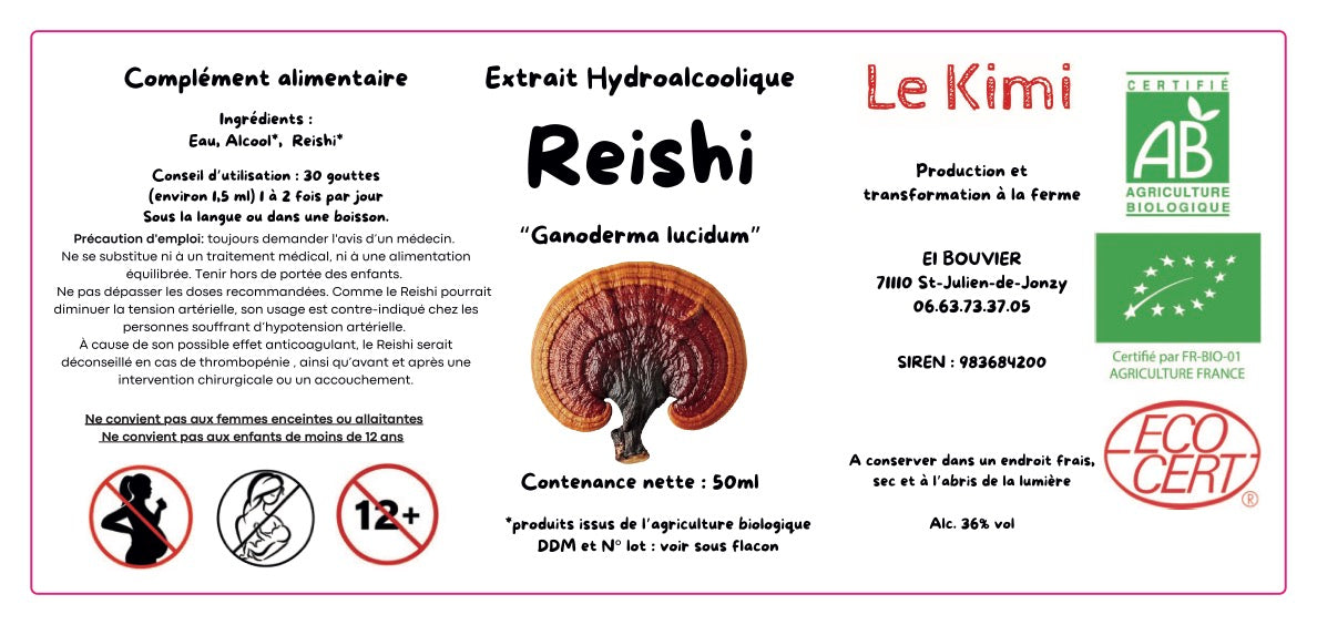 Extrait Hydroalcoolique de Reishi Bio*